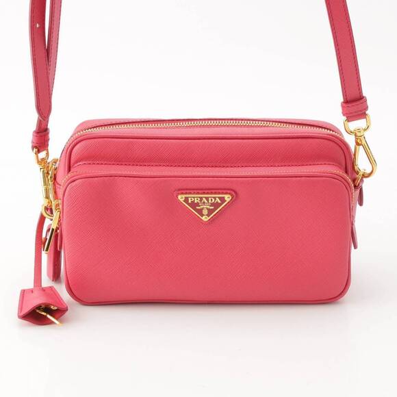 Prada Handbags - Prada Saffiano Leather Lux Camera Shoulder Bag Pink